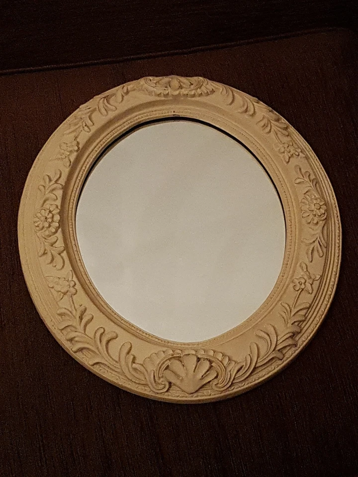Cream Shabby Chic Mirror Floral Design Vintage - Image 3 of 4
