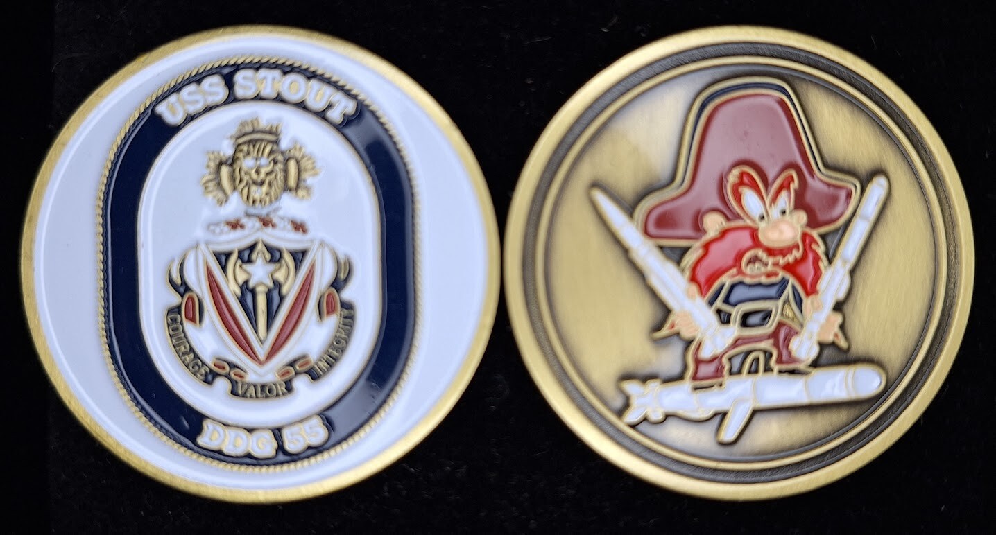 USS Stout DDG-55 Yosemite Sam Navy Challenge Coin-image