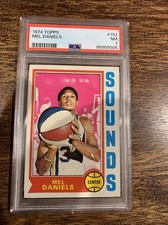 1974 TOPPS MEL DANIELS #192 PSA 7 BASKETBALL