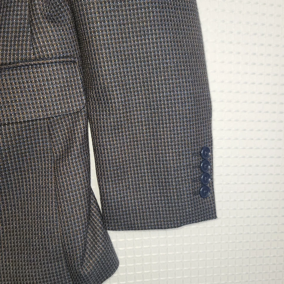 Abrigo deportivo Jones New York Twill pata de gallo forrado en excelente estado 38R para hombre mezcla de lana Foto 4 de 4