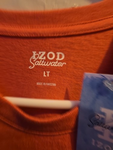 Izod saltwater t shirt LT men’s short sleeve cotton/polyester New With Tags - Picture 3 of 7