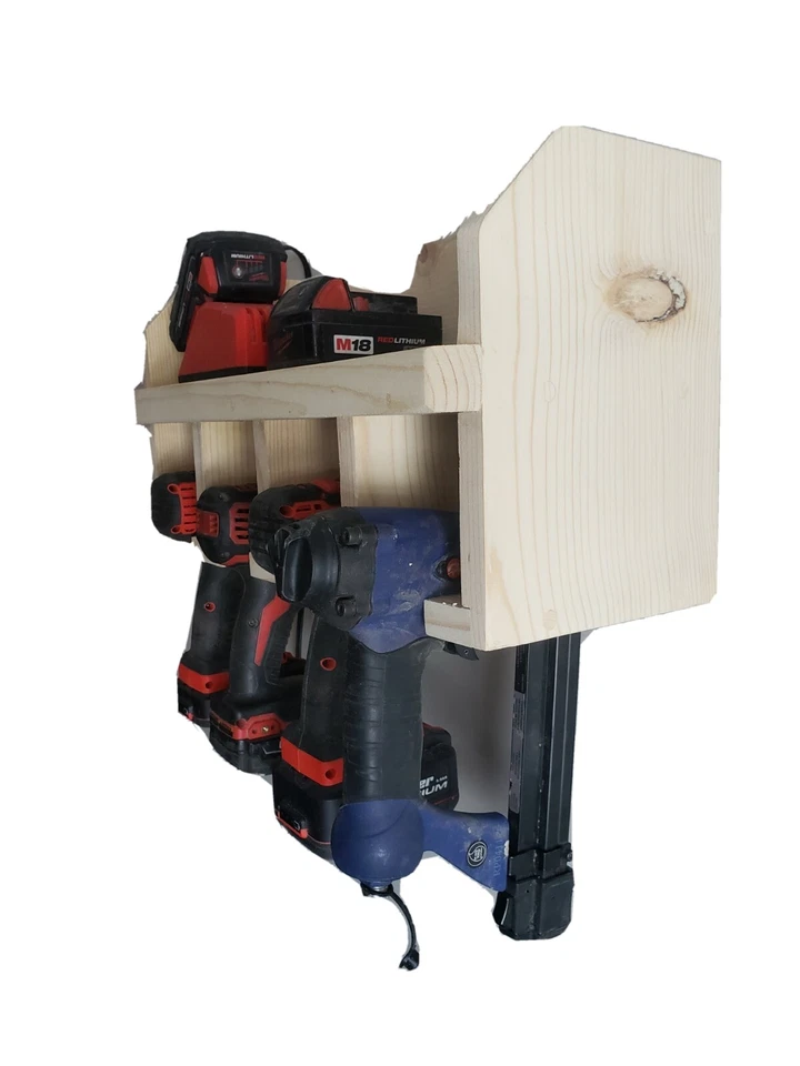 Taladro inalámbrico con 4 portaherramientas, organizador de estante de almacenamiento de garaje de impacto Foto 4 de 4