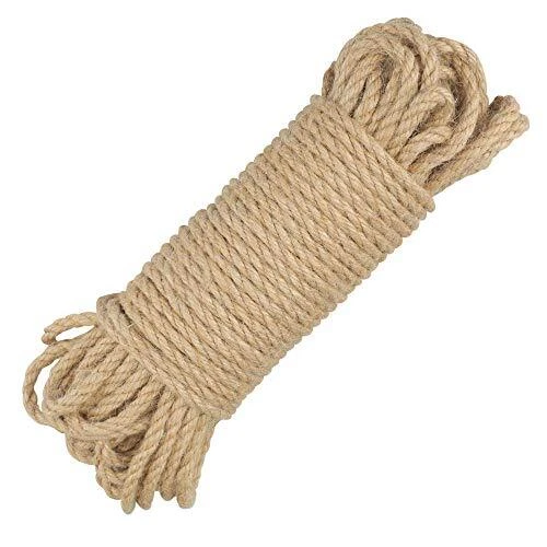 Jute Twine Rope 5mm,20M Thick Rope Jute String Strong Hemp Rope Cord