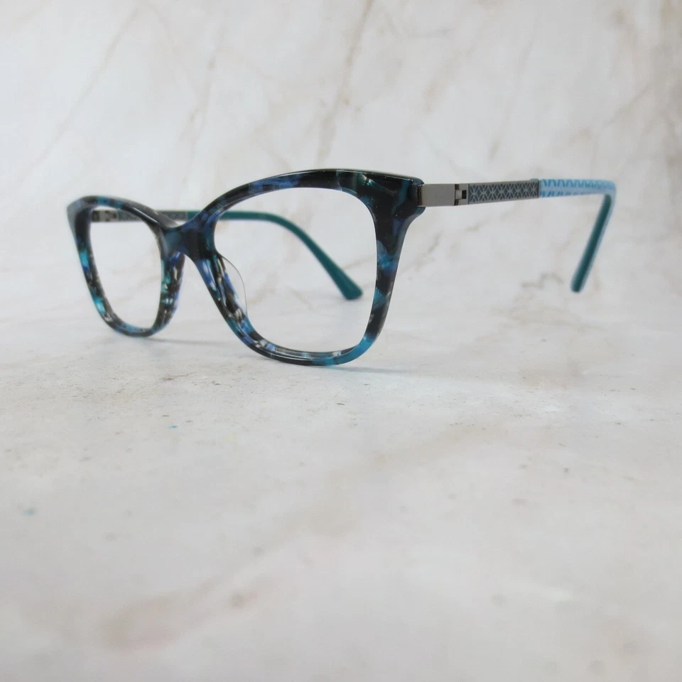 Женская оправа для очков Nicole Miller Lulu C03 синяя черепаховая с полным ободком 49-15-125 - Изображение 2 из 4