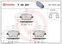 Brembo P 59 097 Bremsbelagsatz, Scheibenbremse FüR Opel