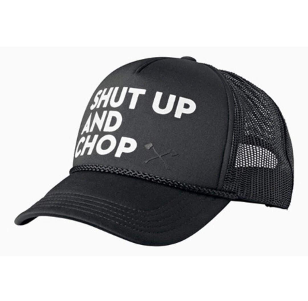 STIHL Shut Up and Chop Trucker Mesh Snapback Cap (Black, Free