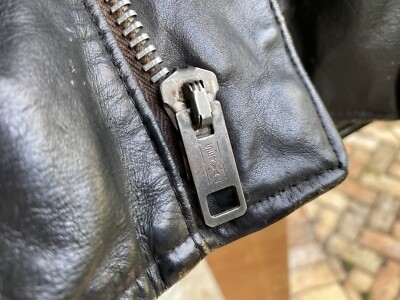 Vintage Leather Motorcycle Biker Jacket SERVAL Zipper 50s Vintage Leather Motorcycle Biker Jacket SERVAL Zipper 50s