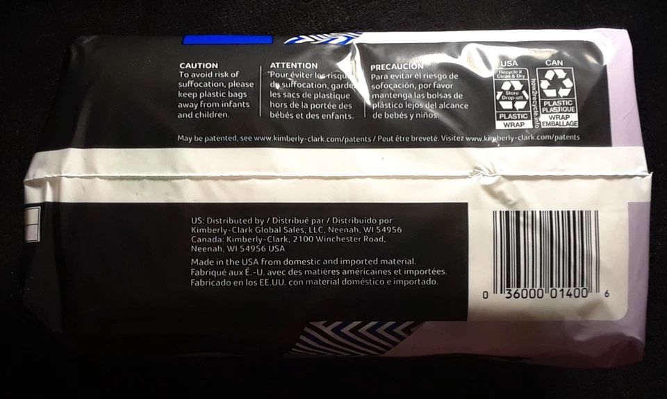 Винтажный 2010 Kotex ночь макси подушечки редкая запечатанная упаковка - большой макси подушечки! - Изображение 4 из 4