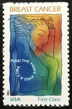 1998 Scott #B1 - 32¢ + 8¢ - BREAST CANCER SEMI-POSTAL - Single Stamp - Mint NH