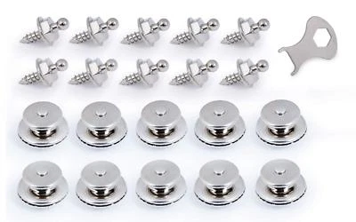 Tenax Komplett-Set 10 x Schraube, Oberteil, 1 x Schlüssel, Gewindelänge 9 mm