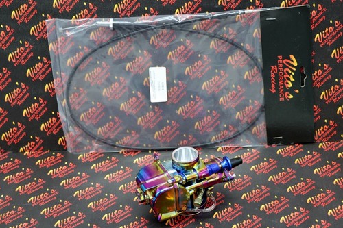 Yamaha Blaster 28MM 28PWK Larger Carb Carburetor Kit + Vito's Cable TITANIUM - Picture 6 of 12