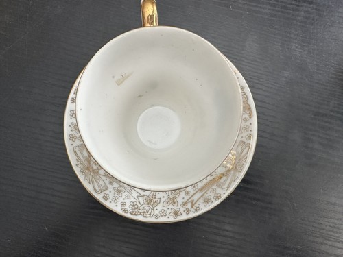 Vintage Arnart Creation Tea Cup & Saucer (Japan) Golden 50th Anniversary - Picture 7 of 10