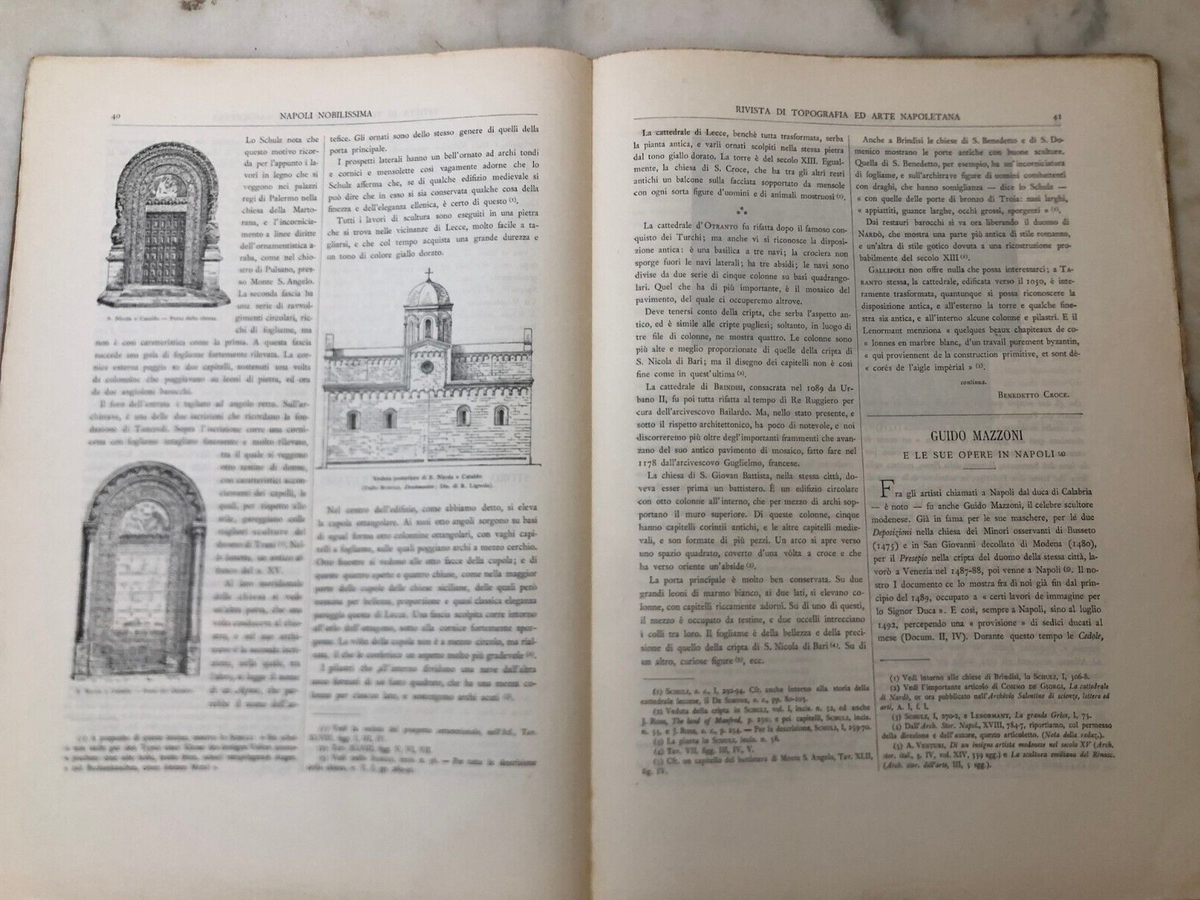 Antica rivista 1894 primi scritti di Benedetto Croce Pèrcopo
