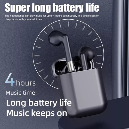 Black Earbuds TWS Bluetooth 5.3 Earphones Wireless Headphones For iPhone Android - Picture 8 of 14