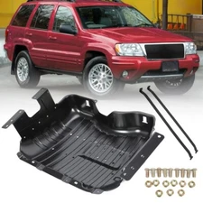 Fuel Tank Skid Plate Cover w/ STRAPS Steel For 1999-2004 Jeep Grand Cherokee