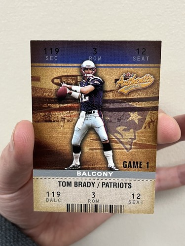 2003 Fleer Skybox Authentix #22 Tom Brady Balcony 166 / 250 SP Patriots Ticket
