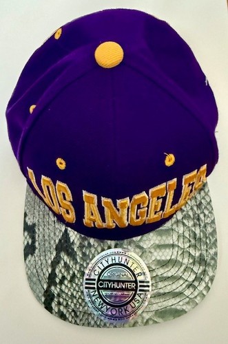 City Hunter Los Angeles Baseball Cap Trucker Mütze Lila Snap Back - Bild 1 von 6