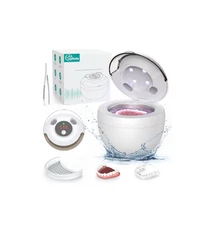 AOTUDA 45KHZ ULTRASONIC RETAINER CLEANER MACHINE 200ML DENTURE - WHITE
