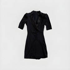 Alice + Olivia - Remi Plunging V Neck Dress in Black