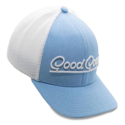 NEW Good Good Golf Birdie Blue White Snapback mesh Trucker Hat Adult OSFM