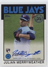 2021 Update 1986 Topps Baseball Julian Merryweather #86B-JME Auto 13x1