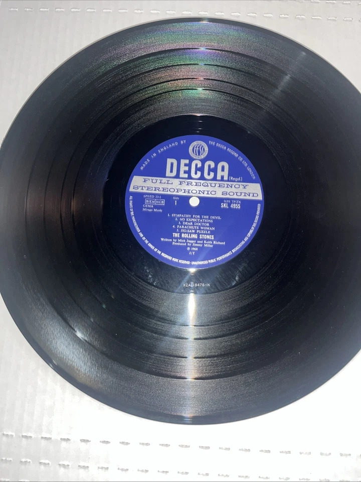 Rolling Stones Beggars Banquet Vintage Record Album SKL4955 - Decca - Image 3 of 4