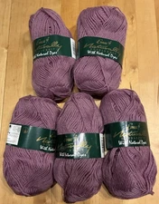 Emu Naturally Double Knit With Natural Dyes 1312 Lt Plum 5 Balls Wool Yarn New