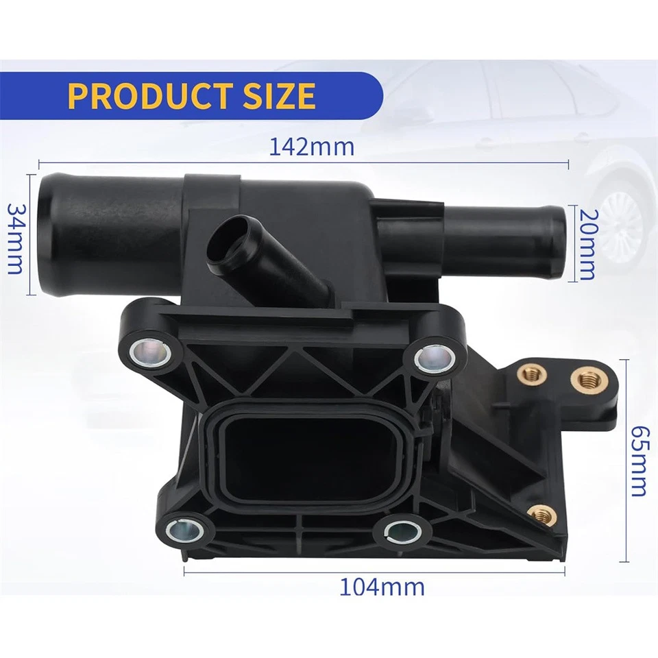 NEW Engine Coolant Water Outlet 6S4Z8K556A For Ford Escape Transit Connect 85928 - Image 4 of 4