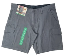 NWT Men's Copper & Oak Supply Co Venture RipStop Cargo Shorts 38-10" Inseam Gray