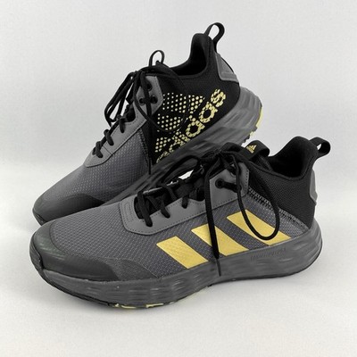 Adidas Own The Game 2.0 Men's 10.5 Basketball Shoes Grey/Matte Gold