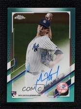 2021 Topps Chrome Rookie Aqua Refractor 120/199 Miguel Yajure #RA-MY Auto r0j