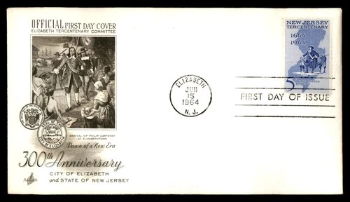 Mayfairstamps US FDC 1964 New Jersey 300th anniversary of statehood art craft Fi
