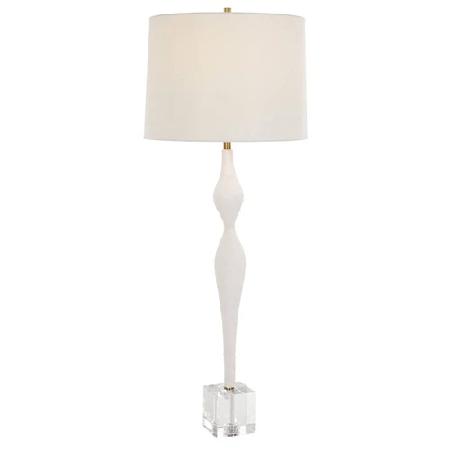 Uttermost Helena 36" High Modern Sculpture White Ceramic Table Lamp - Picture 2 of 7