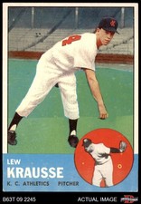 1963 Topps #104 Lew Krausse Athletics 6 - EX/MT