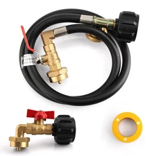 1LB To 20LB Propane Refill Adapter Extension Hose With Gauge On-Off Control