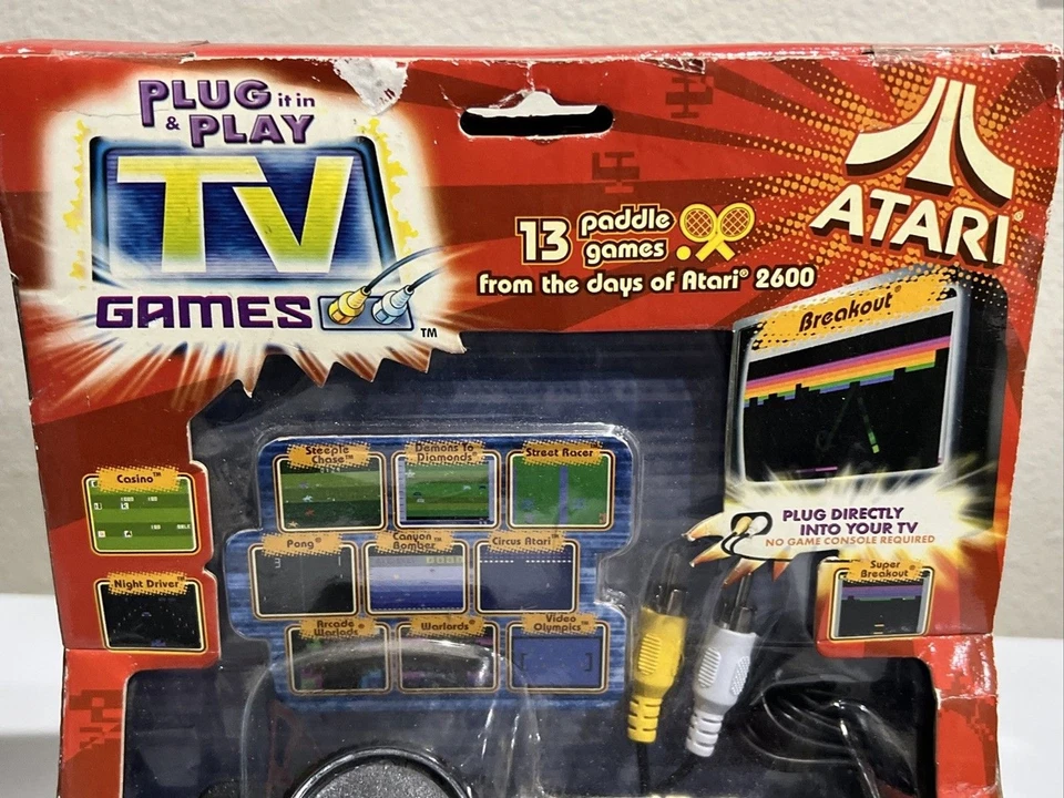 ATARI Plug n PLAY TV Retro Gaming 13 Built in Video Games NEW Breakout PONG Jakk - Image 4 of 4