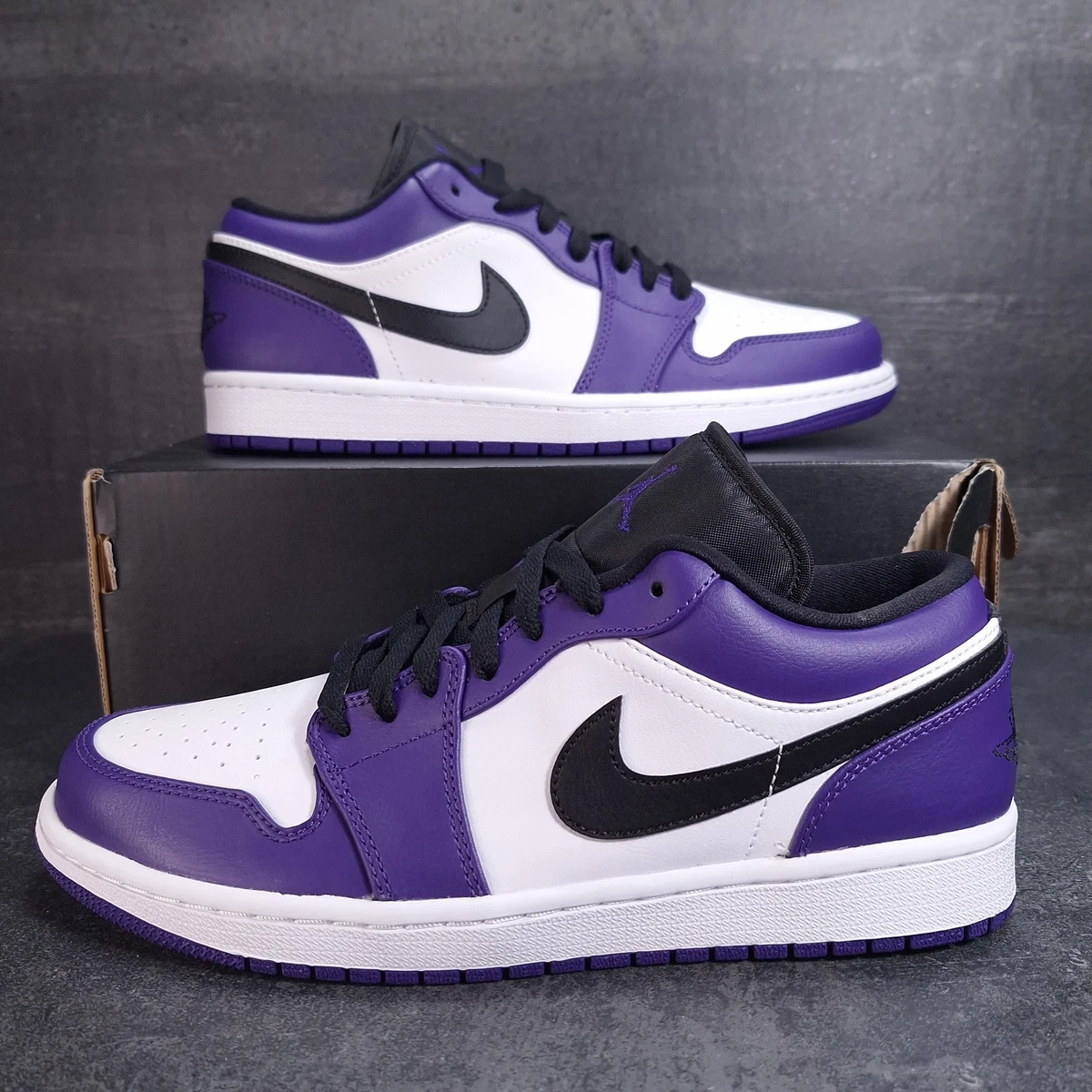 Jordan 1 Low Black/Court Purple/White for Sale | Authenticity