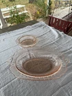 Pink Depression Glass Serving Dish & Jeanette Cherry Blossom Pink Butter Dish
