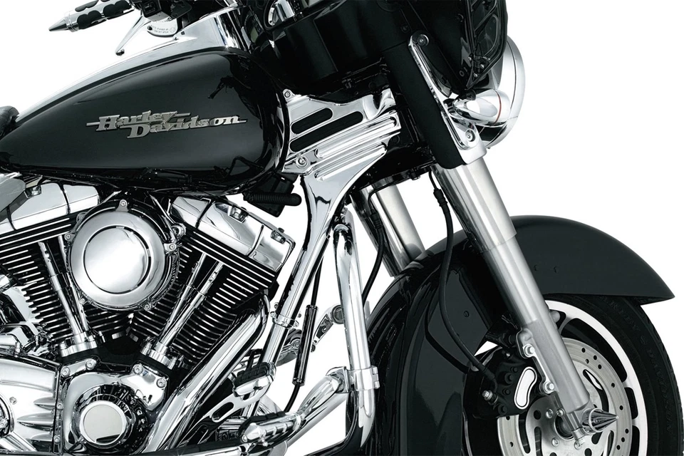For Harley-Davidson Road Glide 1998-2007 Kuryakyn Deluxe Chrome Neck Covers - Imagem 2 de 3