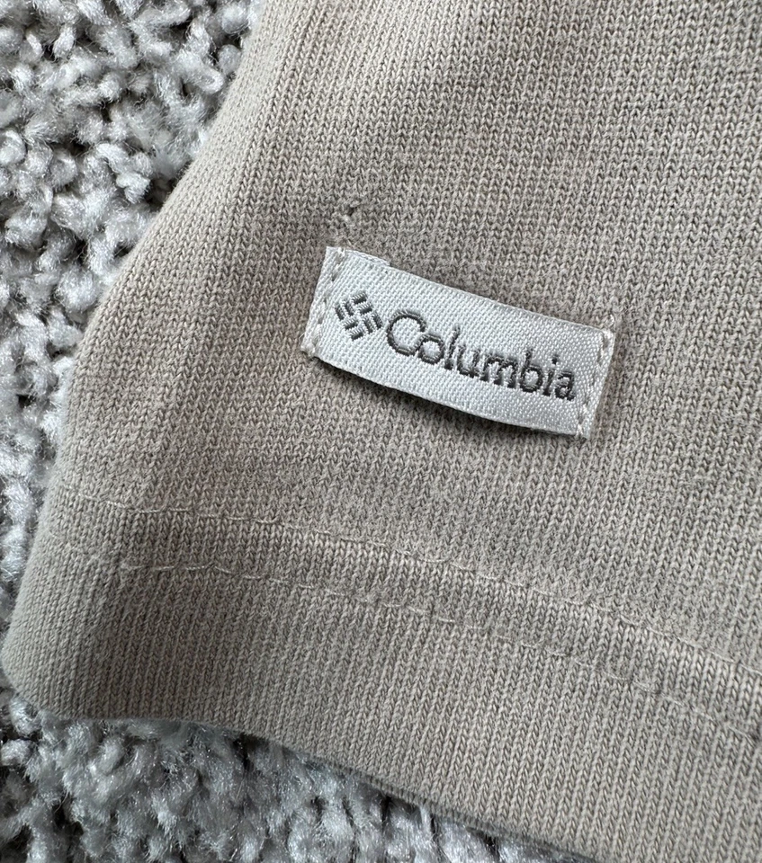 Columbia Mens Long Sleeve Henley Shirt Button Beige Outdoors XL - Image 4 of 4