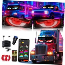 2PCS 23"x5" Devil Eyes Light for Windshield-Dual Screen Sync, 23x5 Inch-2PCS