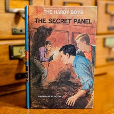 25 The Secret Panel (1946/1969-RN): Vintage Hardy Boys Book Blue-Back