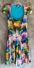 New Eva Franco Anthropologie Rainbow Midi Sleeveless Dress Sz 2 NWOT