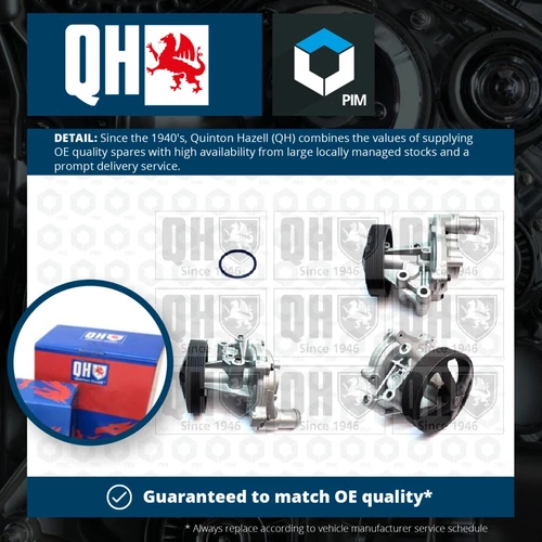 Bomba de agua QCP3861 Quinton Hazell refrigerante 1719125 1849276 calidad BK3Q8A558CB - Imagen 1 de 2