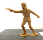 Marx Six-Inch Pioneer Firing a Pistol with a Knife in Other Hand in Tan