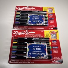 Sharpie Creative Markers 5ct Bullet Tip Acrylic Paint Pens No Bleed Lot of 2