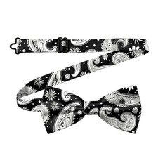 Bow Ties Pre Tied Adjustable Bowties for Wedding Party Leisure Men Af8-black