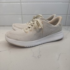 Kizik Hands Free Slip On Sneakers Size Women s 6.5 Men 5 Cream White Shoes