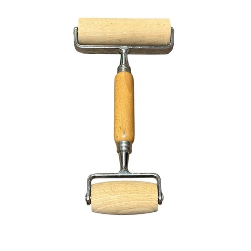 Vintage Pastry Pizza Roller Double Sided Rolling Pin Taiwan