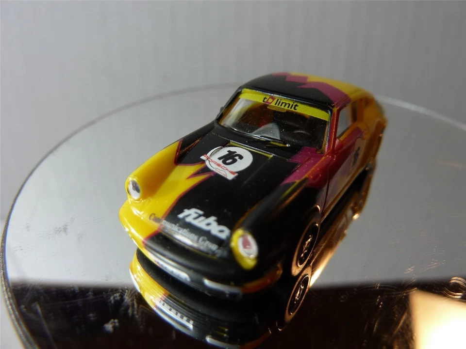 Porsche 911 1:87 Carrera 2 Supercup n. 16 Fuba giallo nero rosa Euromodell HO - Immagine 4 di 4